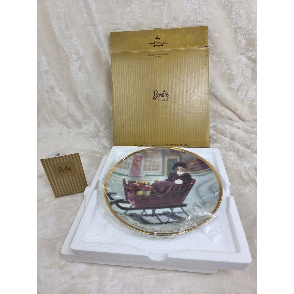 Hallmark Barbie Collectibles 1997 Holiday Barbie Plate Limited Edition